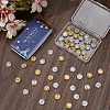 60Pcs 2 Colors Tibetan Style Alloy Beads EAER-SC0001-01-6