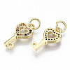 Brass Micro Pave Colorful Cubic Zirconia Pendants ZIRC-S067-188-NF-2