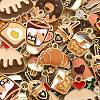 50Pcs 10 Styles Alloy Enamel Pendants ENAM-CJ0003-37-3