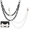 WADORN 2Pcs 2 Colors Plastic Cable Chain Double Layer Bag Handles PURS-WR0001-21-1