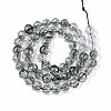 Crackle Transparent Glass Beads Strands GLAA-N063-8mm-01-2