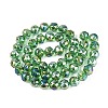 Electroplate Transparent Glass Beads Strands EGLA-ZX001-01A-02-2