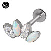 G23 Titanium with Cubic Zirconia Threadless Labrets WGA6216-16-1