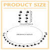 Alloy Rhinestone Necklaces & Stud Earrings Sets SJEW-LP0001-47B-2