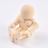 Unfinished Blank Wooden Robot Toys DIY-WH0163-77A-2