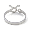 Non-Tarnish Constellations 304 Stainless Steel Open Cuff Ring for Women RJEW-L122-001P-06-3