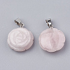 Natural Rose Quartz Pendants X-G-S343-15-2