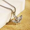 Classic Vintage Stainless Steel Baby Angel Pendant Box Chain Necklace for Women's Daily Wear YA0117-2-1
