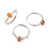 Horse Eye Natural Carnelian Adjustable Rings RJEW-Q817-02P-05-1