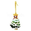Christmas Tree Wool Cloth Hanging Door Signs HJEW-B009-01-2