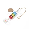 Chakra Natural Quartz Crystal & White Agate Suncatchers HJEW-JM00909-3