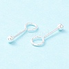 925 Sterling Silver Stud Earring Findings STER-P047-04A-S-3