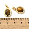 Natural Tiger Eye Pendants KK-H461-05G-3