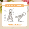 26Pcs 26 Styles Brass Micro Pave Grade AAA Cubic Zirconia Charms ZIRC-BC0001-32P-2