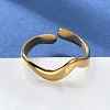 304 Stainless Steel Open Cuff Rings for Women STAS-D085-08G-5