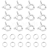 CHGCRAFT 12 Sets 2 Style Sterling Silver Spring Ring Clasps STER-CA0001-08-1