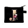 Initial Letter with Flower Cosmetic Bag PW-WG1F7F6-07-1