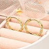 Rack Plating Twist Brass Hoop Earrings EJEW-H143-21G-3