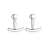 S925 Sterling Silver Smiling Stud Earrings for Women ST1434-1