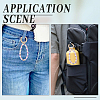 16Pcs Alloy Rhinestone Spring Gate Rings FIND-SP0004-52E-7