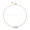 Shell Pearl Pendant Necklaces NJEW-TA00131-4