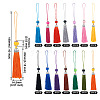 28Pcs 14 Colors Polyester Tassel Big Pendants Decorations HJEW-TA0001-07-3