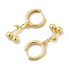 Brass Cherry Hoop Earrings EJEW-M077-19G-03-4