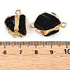 Raw Rough Natural Obsidian Nuggets Connector Charms G-T141-17-3