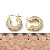 Brass Micro Pave Clear Cubic Zirconia Hoop Earrings EJEW-C502-08G-3