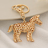 Cartoon Alloy Rhinestone Horse Pendant Keychain PW23062660618-2