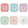 6Pcs 6 Colors Acrylic & Plastic & Resin Rhinestone Beads FIND-SC0013-09B-1
