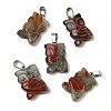 Natural Dragon Blood Pendants G-B127-09P-05-1