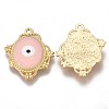 Eco-Friendly Alloy Enamel Pendants ENAM-N050-28E-NR-2