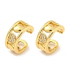 Brass Micro Pave Cubic Zirconia Cuff Earrings EJEW-C104-140G-1