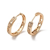 Brass Micro Pave Cubic Zirconia Hoop Earrings EJEW-M238-56KCG-1