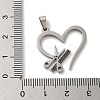 304 Stainless Steel Pendants STAS-O005-04P-3