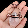 Natural Rose Quartz Pendants PW-WG1CD35-03-1