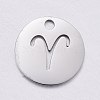 Non-Tarnish 304 Stainless Steel Charms STAS-F246-01B-1