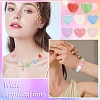 16Pcs 8 Colors Drusy Heart Resin Rhinestone Beads RESI-YW0006-24-6
