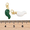 Brass Enamel Pendants KK-Q028-67G-2