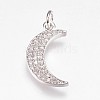 Brass Micro Pave Cubic Zirconia Pendants ZIRC-E145-62-2