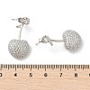 Cherry Brass Micro Pave Cubic Zirconia Stud Earrings EJEW-M077-12P-01-3