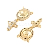 Brass Pave Cubic Zirconia Pendants KK-U009-09F-G-2