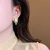 Alloy Flower Stud Earrings for Women WG441DE-01-3