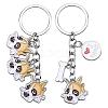 WEWAYSMILE 2 pcs Dog Keychain Car Keychain Pet Pendant Key-Ring Lovely Dog Key-ring Portable Metal Keychain Gift for Pet Lover Birthday Puppy Theme Party Supplies (Boxer Dog) JX795A-1