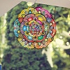 Wind Spinner Stained Iron Pendant Decorations PW-WG7A472-01-3