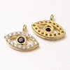 Eye Brass Micro Pave Cubic Zirconia Charms ZIRC-D076-2