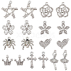 SUPERFINDINGS 36Pcs 9 Styles Alloy Rhinestone Pendants ALRI-FH0001-09-1