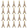 20Pcs Rack Plating Brass Micro Pave Cubic Zirconia Pendants KK-SZ0001-82-1