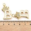 Brass Micro Pave Clear Cubic Zirconia Pendants KK-G498-01B-02-3